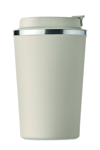 Doppelwandiger Becher 350ml - Beige bedrucken, Art.-Nr. MO6276-13