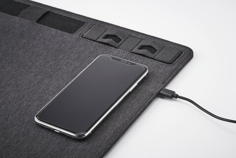RPET Mousepad 15W - Steingrau bedrucken, Art.-Nr. MO6416-15