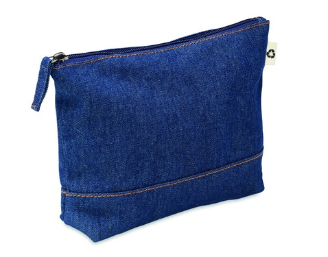Denim Kosmetiktasche - Blau bedrucken, Art.-Nr. MO6421-04