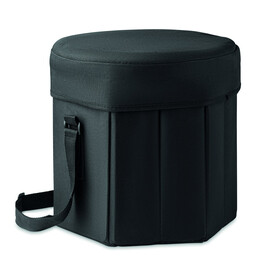 Klappbarer Hocker/Tisch - Schwarz bedrucken, Art.-Nr. MO6444-03