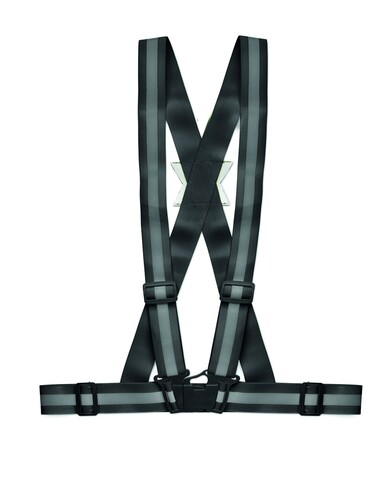 Reflektierende Gürtelweste - Schwarz bedrucken, Art.-Nr. MO6445-03