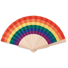 Fächer regenbogenfarbig - Multicolour bedrucken, Art.-Nr. MO6446-99