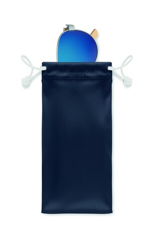 Sonnenbrille Bambus - Blau bedrucken, Art.-Nr. MO6450-04