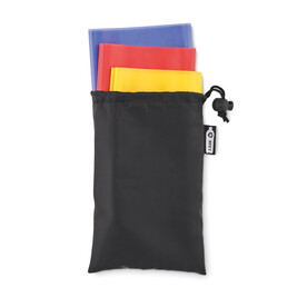 Fitnessbänder 3er Set TPE - Schwarz bedrucken, Art.-Nr. MO6461-03