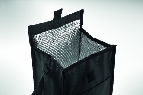 Lunch-Tasche 600D RPET - Schwarz bedrucken, Art.-Nr. MO6462-03 Lunch-Tasche 600D RPET - Schwarz bedrucken, Art.-Nr. MO6462-03