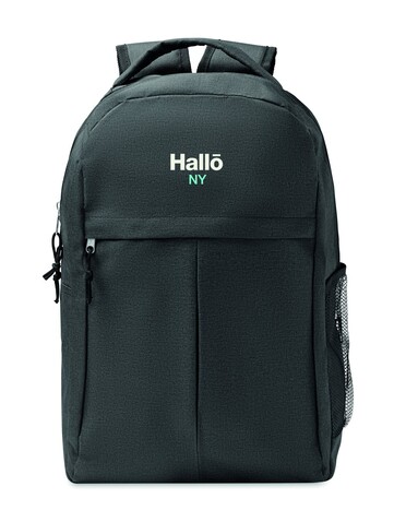 Rucksack 600D RPET - Schwarz bedrucken, Art.-Nr. MO6515-03 Rucksack 600D RPET - Schwarz bedrucken, Art.-Nr. MO6515-03