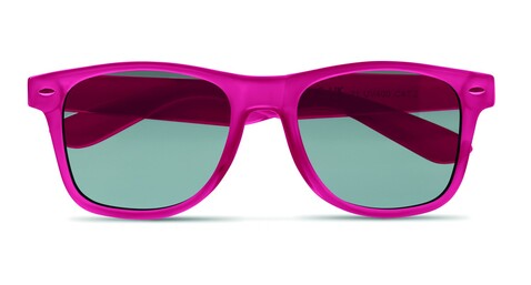 Sonnenbrille RPET - Transparent Fuchsie bedrucken, Art.-Nr. MO6531-50 Sonnenbrille RPET - Transparent Fuchsie bedrucken, Art.-Nr. MO6531-50