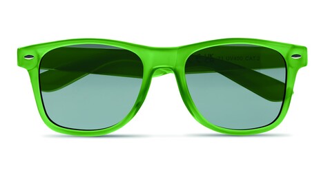 Sonnenbrille RPET - Transparent Grün bedrucken, Art.-Nr. MO6531-24