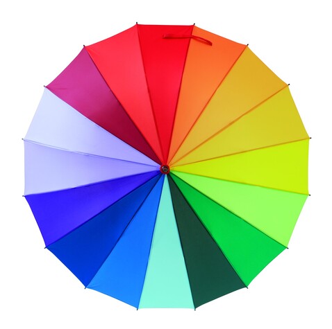 Regenschirm regenbogenfarbig - Multicolour bedrucken, Art.-Nr. MO6540-99