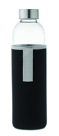 Trinkflasche Glas 750 ml - Schwarz bedrucken, Art.-Nr. MO6545-03 Trinkflasche Glas 750 ml - Schwarz bedrucken, Art.-Nr. MO6545-03