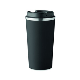 Doppelwandiger Becher 510 ml - Schwarz bedrucken, Art.-Nr. MO6579-03