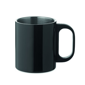 Doppelwandiger Becher 300 ml - Schwarz bedrucken, Art.-Nr. MO6600-03
