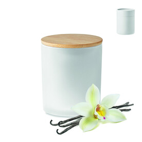Kerze im Glas 120 g - Weiß bedrucken, Art.-Nr. MO6612-06