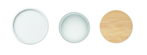 Kerze im Glas 280 g - Weiß bedrucken, Art.-Nr. MO6621-06