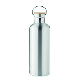 Isolierflasche 1,5L - Mattsilber bedrucken, Art.-Nr. MO6676-16