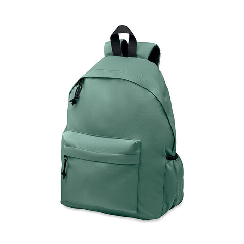 Rucksack 600D RPET-Polyester - Dunkelgrün bedrucken, Art.-Nr. MO6703-60 Rucksack 600D RPET-Polyester - Dunkelgrün bedrucken, Art.-Nr. MO6703-60