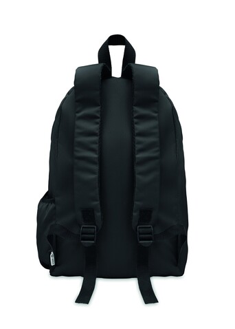 Rucksack 600D RPET-Polyester - Schwarz bedrucken, Art.-Nr. MO6703-03