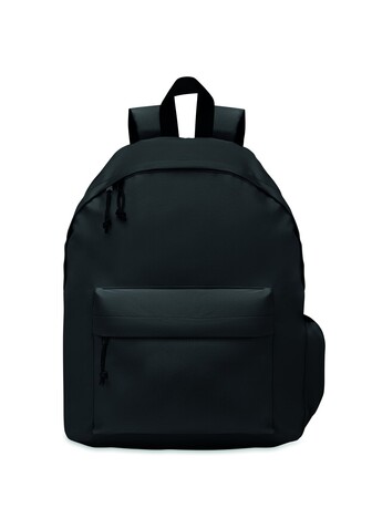 Rucksack 600D RPET-Polyester - Schwarz bedrucken, Art.-Nr. MO6703-03