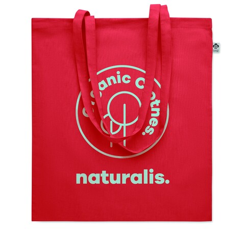 Einkaufstasche Organic Cotton - Rot bedrucken, Art.-Nr. MO6711-05 Einkaufstasche Organic Cotton - Rot bedrucken, Art.-Nr. MO6711-05