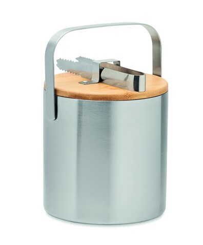 Doppelwandiger Eiskübel 1,2L - Mattsilber bedrucken, Art.-Nr. MO6741-16 Doppelwandiger Eiskübel 1,2L - Mattsilber bedrucken, Art.-Nr. MO6741-16