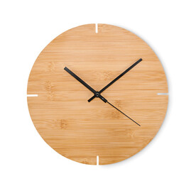 Wanduhr Bambus - Holz bedrucken, Art.-Nr. MO6792-40