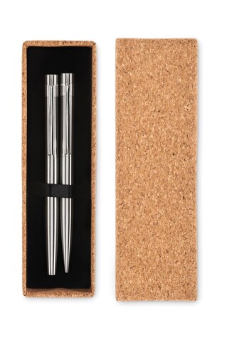 Schreibgeräte-Set aus Edelstahl - Mattsilber bedrucken, Art.-Nr. MO6795-16 Schreibgeräte-Set aus Edelstahl - Mattsilber bedrucken, Art.-Nr. MO6795-16