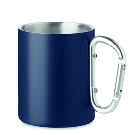 Trinkbecher mit Karabiner - Marineblau bedrucken, Art.-Nr. MO6873-85