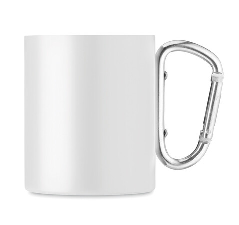 Trinkbecher mit Karabiner - Weiß bedrucken, Art.-Nr. MO6873-06 Trinkbecher mit Karabiner - Weiß bedrucken, Art.-Nr. MO6873-06