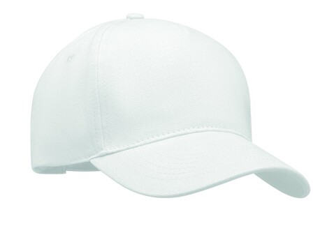 Baseball cap 5 panels 260g/m² - Weiß bedrucken, Art.-Nr. MO6875-06