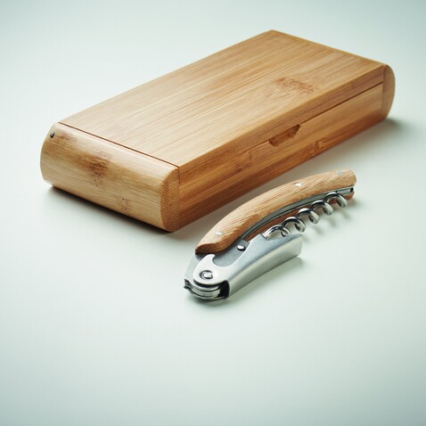 Kellnermesser Bambus - Holz bedrucken, Art.-Nr. MO6974-40