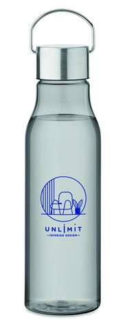 Trinkflasche RPET 600 ml - Transparent Grau bedrucken, Art.-Nr. MO6976-27 Trinkflasche RPET 600 ml - Transparent Grau bedrucken, Art.-Nr. MO6976-27