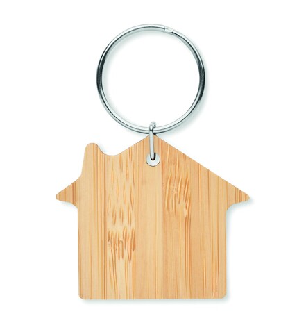 Schlüsselring Bambus, Haus - Holz bedrucken, Art.-Nr. MO6979-40 Schlüsselring Bambus, Haus - Holz bedrucken, Art.-Nr. MO6979-40