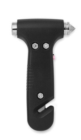 3 in 1 Notfall-Hammer - Schwarz bedrucken, Art.-Nr. MO8470-03 3 in 1 Notfall-Hammer - Schwarz bedrucken, Art.-Nr. MO8470-03