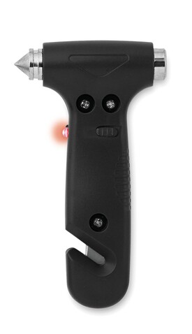 3 in 1 Notfall-Hammer - Schwarz bedrucken, Art.-Nr. MO8470-03 3 in 1 Notfall-Hammer - Schwarz bedrucken, Art.-Nr. MO8470-03