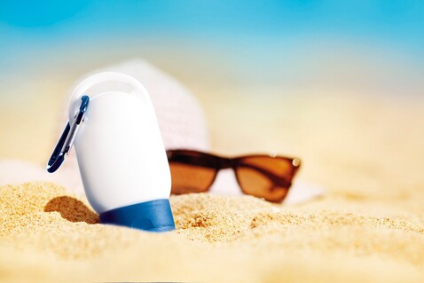 Sonnencreme - Blau bedrucken, Art.-Nr. MO8512-04 Sonnencreme - Blau bedrucken, Art.-Nr. MO8512-04