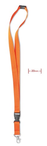 Lanyard mit Metallkarabiner - Orange bedrucken, Art.-Nr. MO8595-10