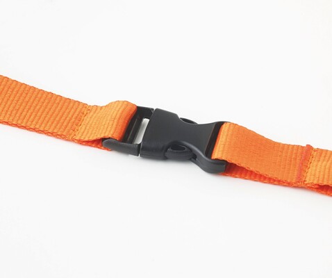 Lanyard mit Metallkarabiner - Orange bedrucken, Art.-Nr. MO8595-10