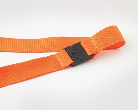 Lanyard mit Metallkarabiner - Orange bedrucken, Art.-Nr. MO8595-10