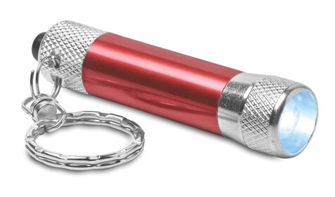 Schlüsselring Mini-Leuchte - Rot bedrucken, Art.-Nr. MO8622-05