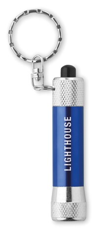 Schlüsselring Mini-Leuchte - Blau bedrucken, Art.-Nr. MO8622-04