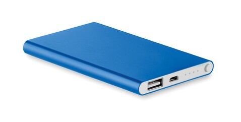 Powerbank 4000 mAh - Königsblau bedrucken, Art.-Nr. MO8735-37