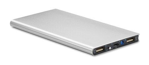 Powerbank 8000 mAh - Mattsilber bedrucken, Art.-Nr. MO8839-16 Powerbank 8000 mAh - Mattsilber bedrucken, Art.-Nr. MO8839-16