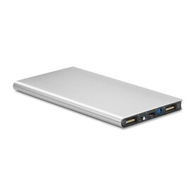 Powerbank 8000 mAh - Mattsilber bedrucken, Art.-Nr. MO8839-16