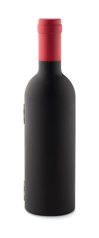 Wein-Set Flasche - Schwarz bedrucken, Art.-Nr. MO8999-03 Wein-Set Flasche - Schwarz bedrucken, Art.-Nr. MO8999-03