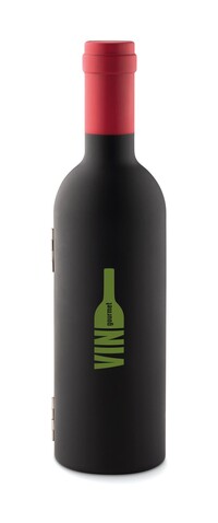Wein-Set Flasche - Schwarz bedrucken, Art.-Nr. MO8999-03 Wein-Set Flasche - Schwarz bedrucken, Art.-Nr. MO8999-03