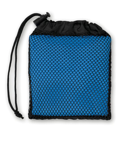 Sporthandtuch in Tasche - Königsblau bedrucken, Art.-Nr. MO9025-37