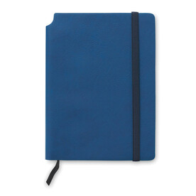 Notizbuch mit PU Cover - Blau bedrucken, Art.-Nr. MO9108-04
