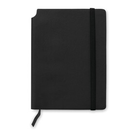 Notizbuch mit PU Cover - Schwarz bedrucken, Art.-Nr. MO9108-03