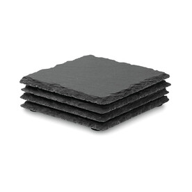 Untersetzer-Set - Schwarz bedrucken, Art.-Nr. MO9124-03