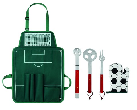 Fußball BBQ Set - Grün bedrucken, Art.-Nr. MO9223-09 Fußball BBQ Set - Grün bedrucken, Art.-Nr. MO9223-09